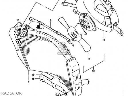 RADIATOR - GSXR1100W 1994 (R) (E01 E02 E04 E15 E17 18 21 22 24 25 34 39 53)