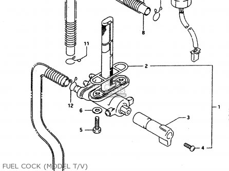 FUEL COCK (MODEL T/V) - GSXR1100W 1994 (R) (E01 E02 E04 E15 E17 18 21 22 24 25 34 39 53)