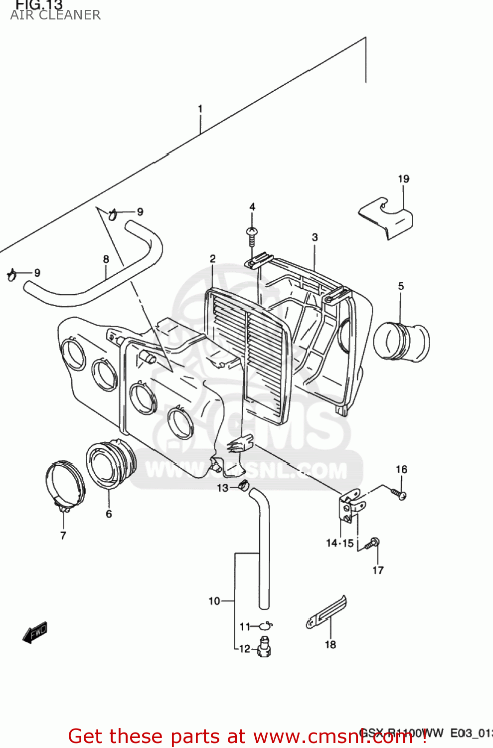 AIR CLEANER GSXR1100W 1994 (R) USA (E03)