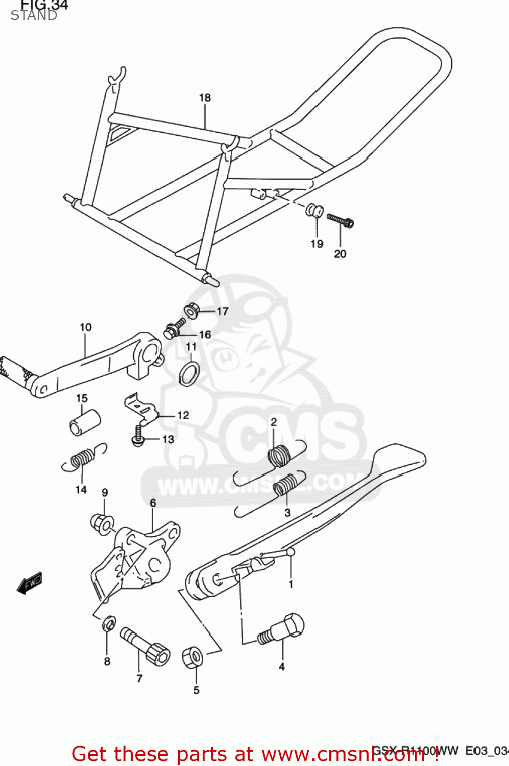 STAND GSXR1100W 1994 (R) USA (E03)