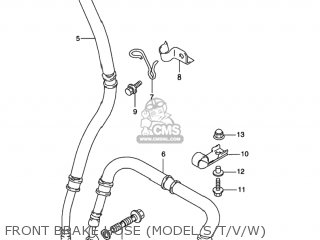 FRONT BRAKE HOSE (MODEL S/T/V/W) - GSXR1100W 1994 (R) USA (E03)