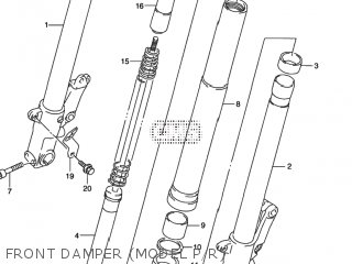 FRONT DAMPER (MODEL P/R) - GSXR1100W 1994 (R) USA (E03)