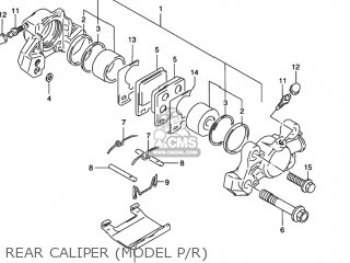 REAR CALIPER (MODEL P/R) - GSXR1100W 1994 (R) USA (E03)