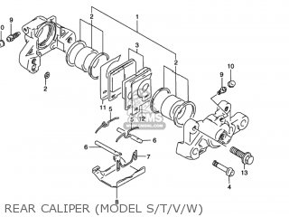 REAR CALIPER (MODEL S/T/V/W) - GSXR1100W 1994 (R) USA (E03)