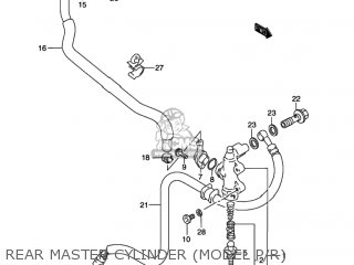 REAR MASTER CYLINDER (MODEL P/R) - GSXR1100W 1994 (R) USA (E03)