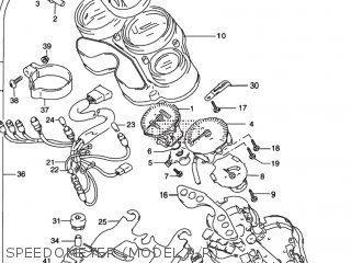 SPEEDOMETER (MODEL P/R) - GSXR1100W 1994 (R) USA (E03)
