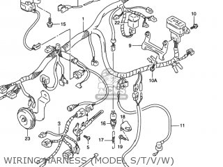 WIRING HARNESS (MODEL S/T/V/W) - GSXR1100W 1994 (R) USA (E03)