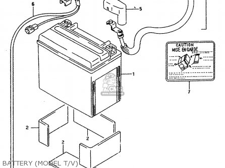 BATTERY (MODEL T/V) - GSXR1100W 1995 (S) (E02 E04 E18 E22 E24 E25 E34 E37 E39)