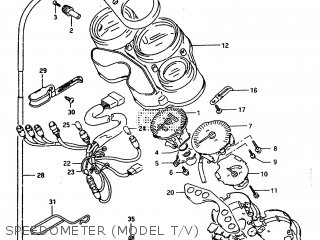 SPEEDOMETER (MODEL T/V) - GSXR1100W 1995 (S) (E02 E04 E18 E22 E24 E25 E34 E37 E39)