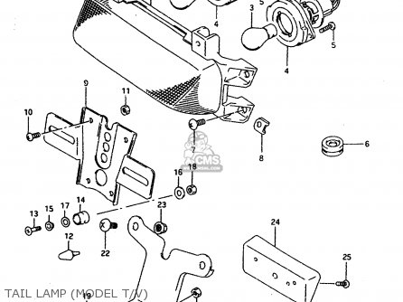 TAIL LAMP (MODEL T/V) - GSXR1100W 1995 (S) (E02 E04 E18 E22 E24 E25 E34 E37 E39)