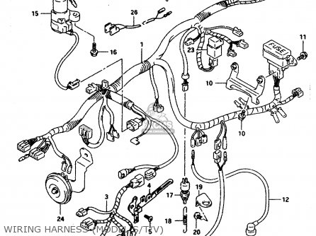 WIRING HARNESS (MODEL S/T/V) - GSXR1100W 1995 (S) (E02 E04 E18 E22 E24 E25 E34 E37 E39)