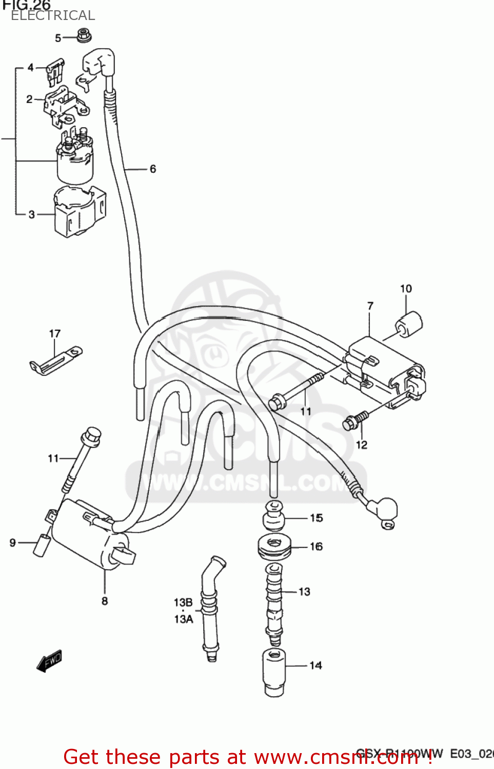 ELECTRICAL GSXR1100W 1995 (S) USA (E03)