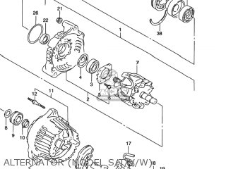 ALTERNATOR (MODEL S/T/V/W) - GSXR1100W 1995 (S) USA (E03)