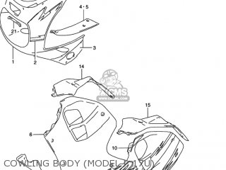 COWLING BODY (MODEL P 17U) - GSXR1100W 1995 (S) USA (E03)