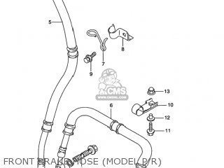 FRONT BRAKE HOSE (MODEL P/R) - GSXR1100W 1995 (S) USA (E03)