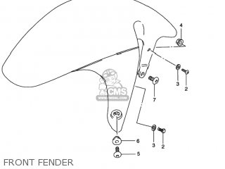 FRONT FENDER - GSXR1100W 1995 (S) USA (E03)