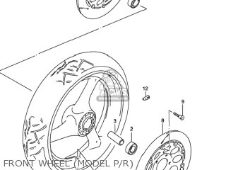 FRONT WHEEL (MODEL P/R) - GSXR1100W 1995 (S) USA (E03)