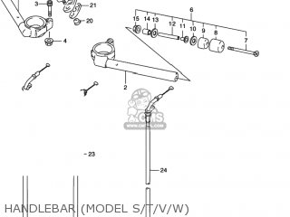 HANDLEBAR (MODEL S/T/V/W) - GSXR1100W 1995 (S) USA (E03)