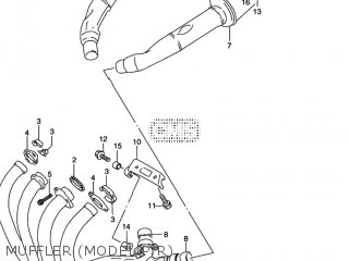 MUFFLER (MODEL P/R) - GSXR1100W 1995 (S) USA (E03)