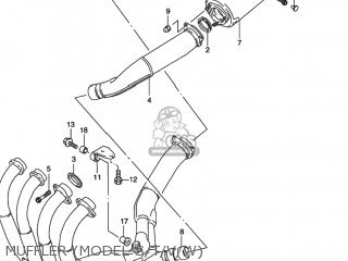 MUFFLER (MODEL S/T/V/W) - GSXR1100W 1995 (S) USA (E03)