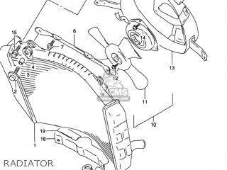 RADIATOR - GSXR1100W 1995 (S) USA (E03)