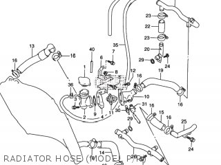RADIATOR HOSE (MODEL P/R) - GSXR1100W 1995 (S) USA (E03)