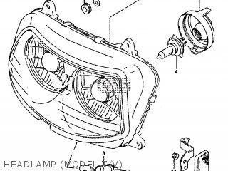 HEADLAMP (MODEL T/V) - GSXR1100W 1996 (T) (E02 E04 E22 E24 E25 E34 E39)