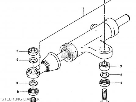 STEERING DAMPER - GSXR1100W 1996 (T) (E02 E04 E22 E24 E25 E34 E39)