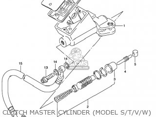 CLUTCH MASTER CYLINDER (MODEL S/T/V/W) - GSXR1100W 1996 (T) USA (E03)