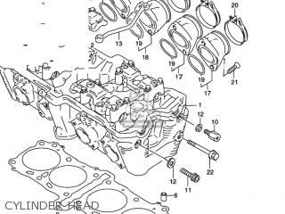 CYLINDER HEAD - GSXR1100W 1996 (T) USA (E03)