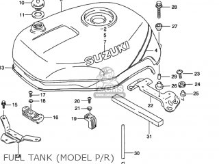 FUEL TANK (MODEL P/R) - GSXR1100W 1996 (T) USA (E03)
