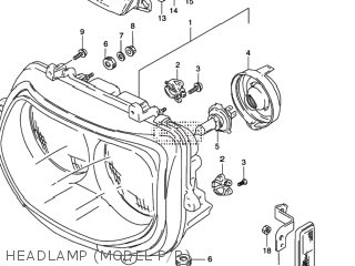 HEADLAMP (MODEL P/R) - GSXR1100W 1996 (T) USA (E03)
