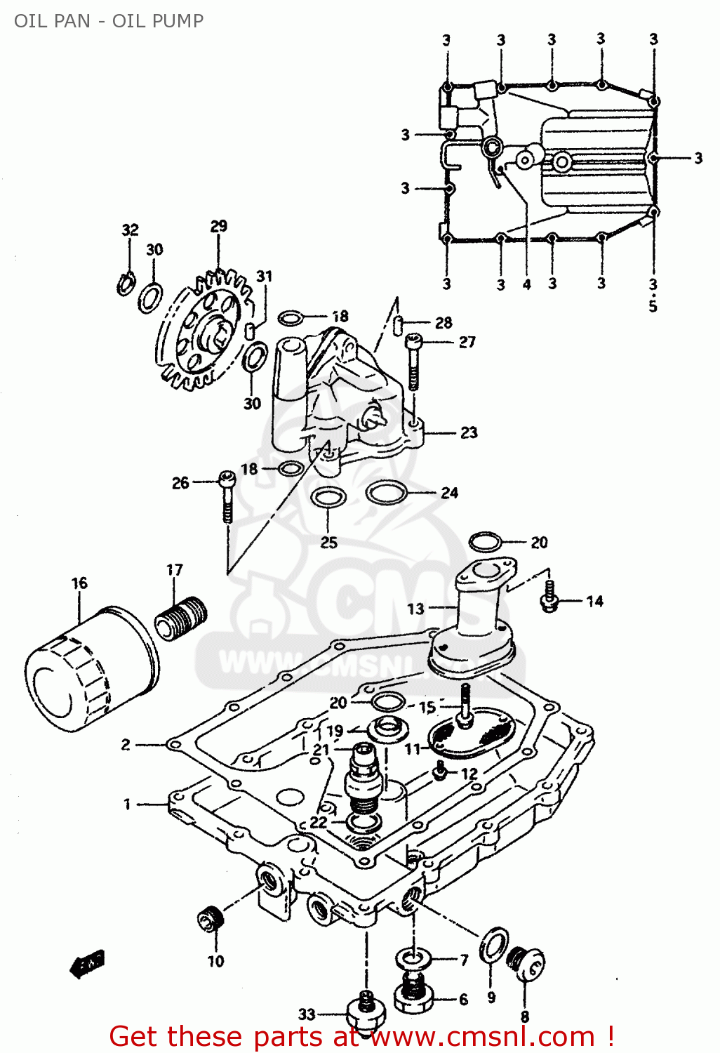 OIL PAN - OIL PUMP GSXR1100W 1997 (V) (E02 E04 E18 E22 E24 E25 E34 E39) / P37
