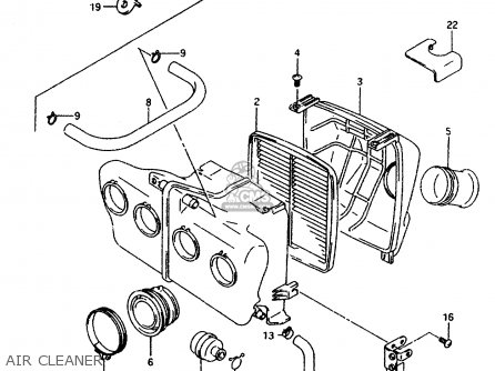 AIR CLEANER - GSXR1100W 1997 (V) (E02 E04 E18 E22 E24 E25 E34 E39) / P37