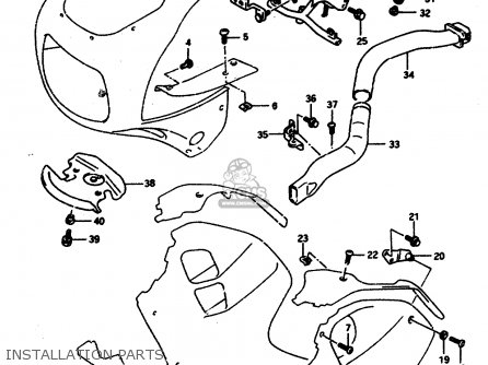 INSTALLATION PARTS - GSXR1100W 1997 (V) (E02 E04 E18 E22 E24 E25 E34 E39) / P37