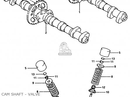 CAM SHAFT - VALVE - GSXR1100W 1997 (V) (E02 E04 E18 E22 E24 E25 E34 E39) / P37