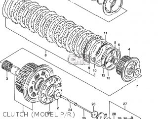 CLUTCH (MODEL P/R) - GSXR1100W 1997 (V) USA (E03)