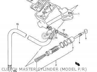 CLUTCH MASTER CYLINDER (MODEL P/R) - GSXR1100W 1997 (V) USA (E03)