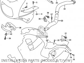INSTALLATION PARTS (MODEL S/T/V/W) - GSXR1100W 1997 (V) USA (E03)