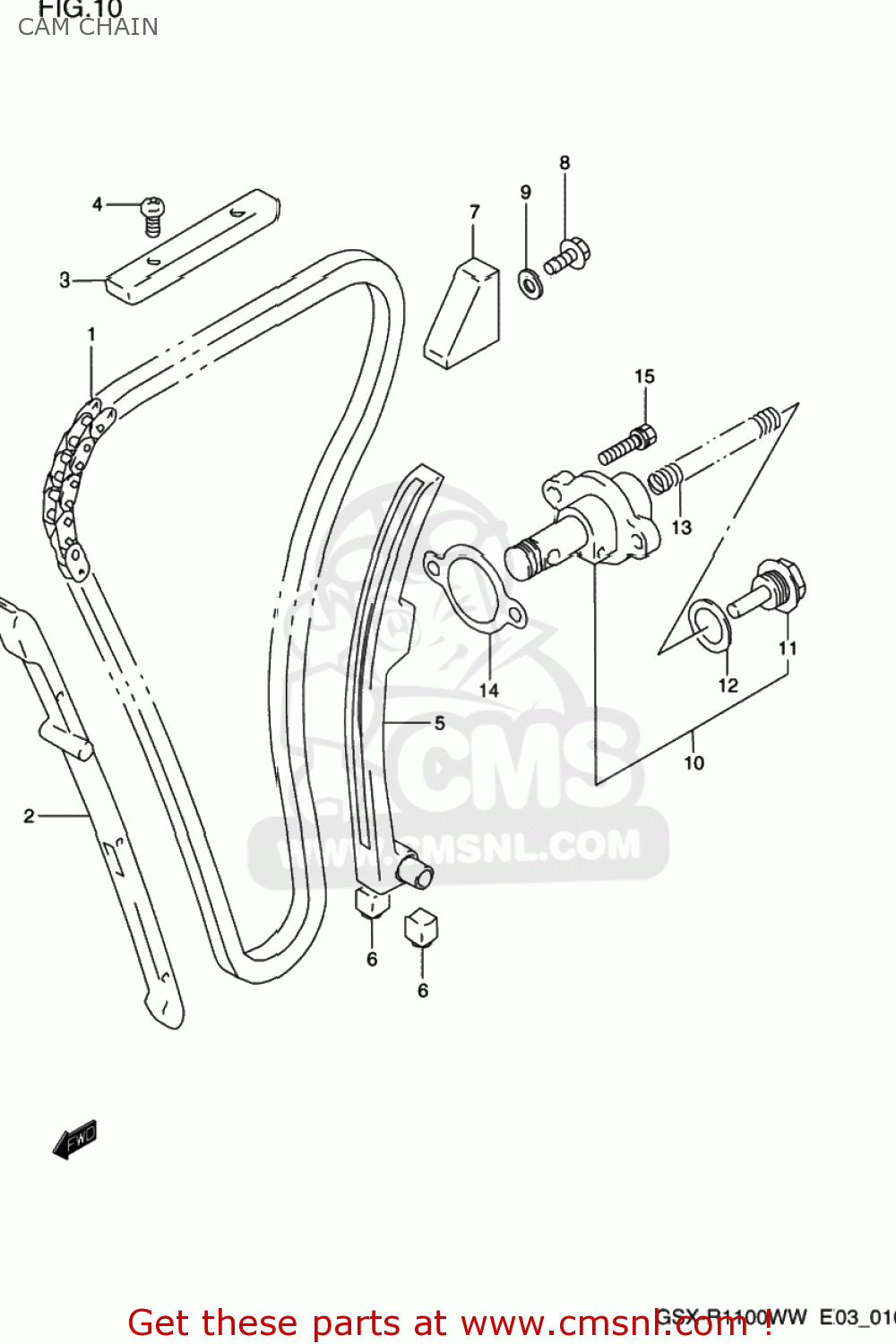 CAM CHAIN GSXR1100W 1998 (W) USA (E03)