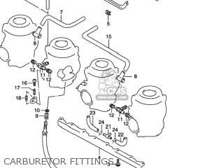CARBURETOR FITTINGS - GSXR1100W 1998 (W) USA (E03)