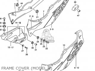 FRAME COVER (MODEL R) - GSXR1100W 1998 (W) USA (E03)