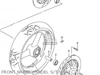 FRONT WHEEL (MODEL S/T/V/W) - GSXR1100W 1998 (W) USA (E03)