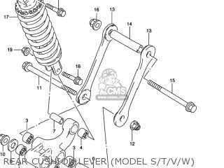 REAR CUSHION LEVER (MODEL S/T/V/W) - GSXR1100W 1998 (W) USA (E03)