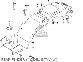 REAR FENDER (MODEL S/T/V/W) - GSXR1100W 1998 (W) USA (E03)