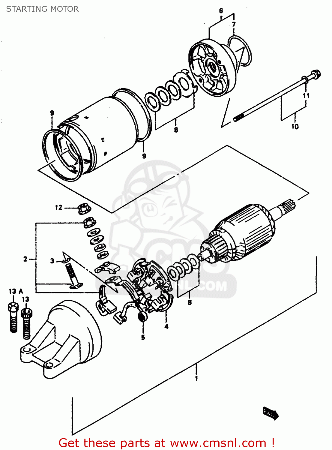 STARTING MOTOR GSXR1100WSK 1995 (S) BRAZIL (E37)