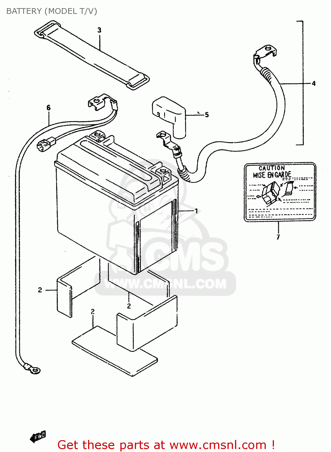 BATTERY (MODEL T/V) GSXR1100WSK 1995 (S) BRAZIL (E37)