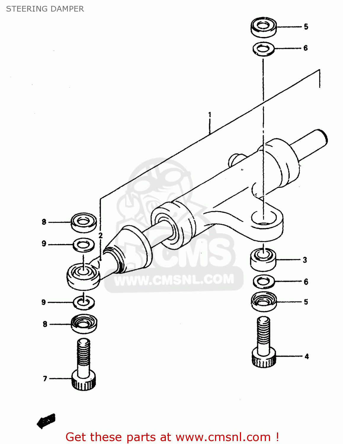 STEERING DAMPER GSXR1100WSK 1995 (S) BRAZIL (E37)