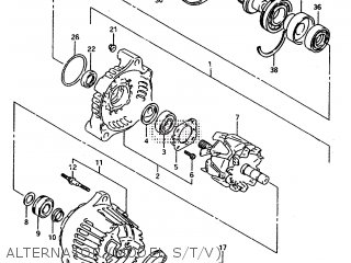 ALTERNATOR (MODEL S/T/V) - GSXR1100WSK 1995 (S) BRAZIL (E37)