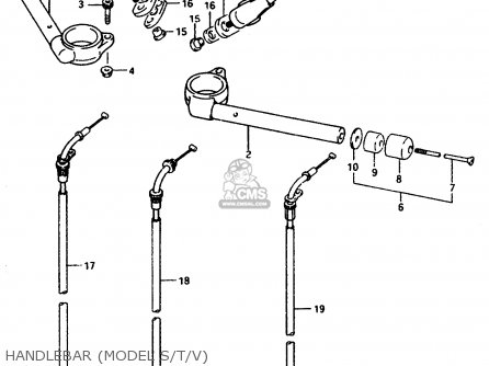 HANDLEBAR (MODEL S/T/V) - GSXR1100WSK 1995 (S) BRAZIL (E37)